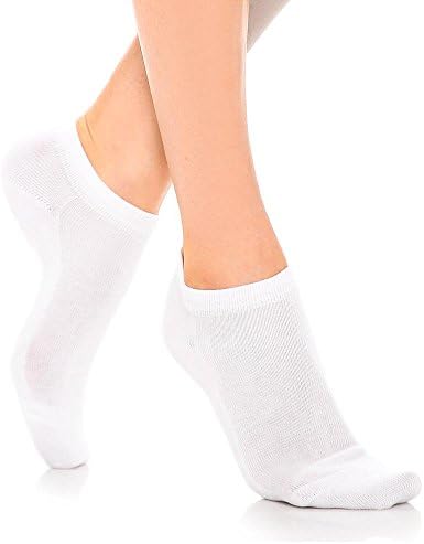 12 parova Ženske čarape za gležnjeve nisko rezanje Fit Fit posada 6-8 Sportske bijele folije