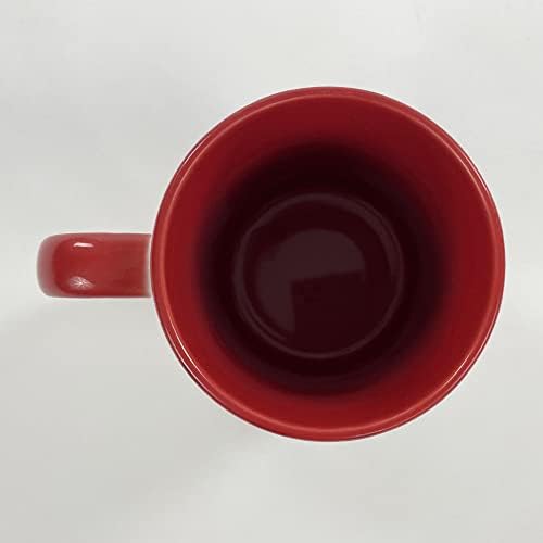 Designsify psiholog osnovan EST. 2023, 15oz Accent šolja za kafu Crvena keramička šolja za čaj sa ručkom,