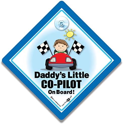 Daddy'sov mali ko-pilot na brodu Auto-znakovni znak, Grandson na brodu znakovni, visoka vidljivost usisna