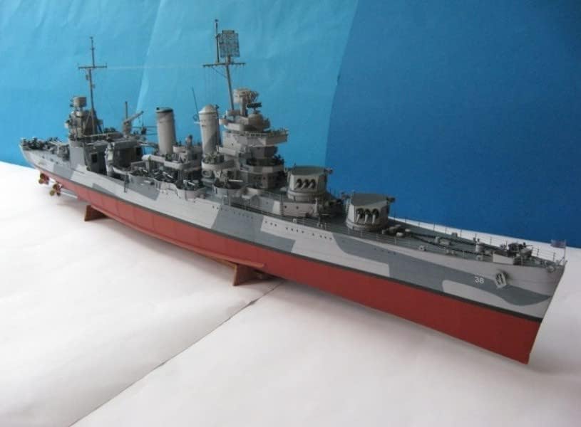 Drugog svjetskog rata američki Heavy Cruiser 3D papir model Kit igračka za djecu poklone