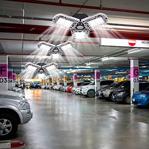 LED garažna svjetla sa 3 podesive ploče, 6000LM ultra svijetle garažne plafonske svjetla, deformabilna LED