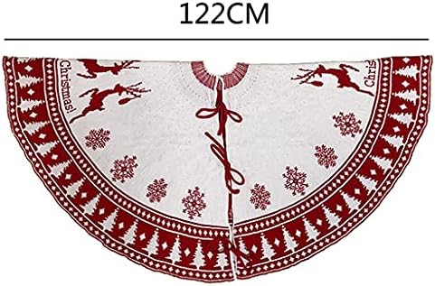 GFDFD božićna suknja Dno ukrasi 90cm / 122cm Snježna pahuljica uzorak crvena pletena