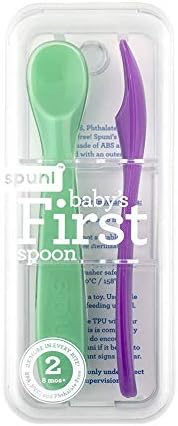 Spuni - Baby Spoon, medicinska meka Plastična hranilica za dojenčad, kašike za hranjenje beba , Giggly Green