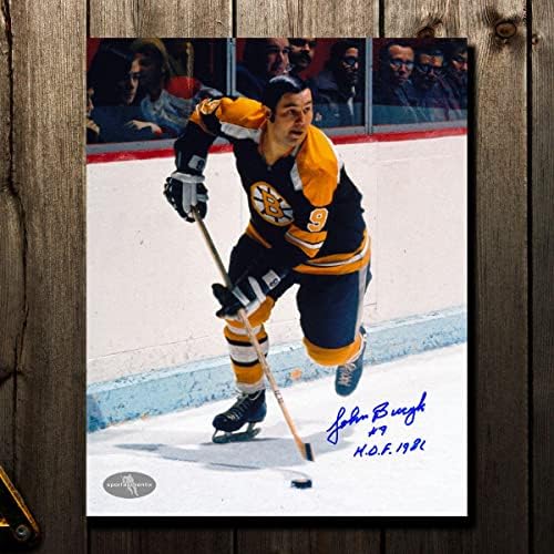 Johnny Bucyk Boston Bruins Hof Autographied 8x10 - autogramirane NHL fotografije