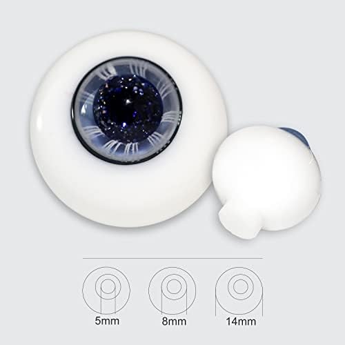 Imgumi Huaa-1-2 14mm Pure ručno rađene staklene oči više Realnije očne jabučice 1 par