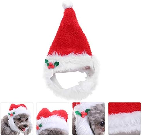 PRETYZOOM PET CHIST HATG pse Xmas Scarf CAT Christmas Kostim Santa Kostim Foto rekvizicije za božićne štene