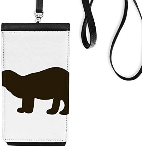 Crni bagcer slatka životinja Art Deco poklon modni telefon novčanik torbica viseći mobilni torbica crni