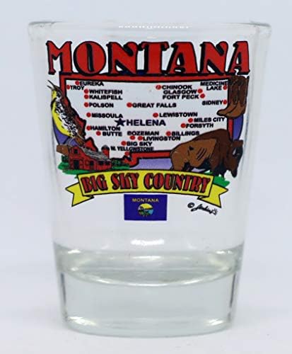Montana State Elements Karta Shot Glass