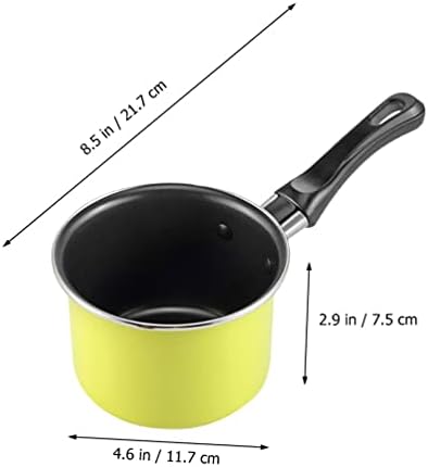 Hemoton Carbon Steel Pan lonac za lonac sa maslacem grijač lonac za ključanje Neprianjajući mali lonac za