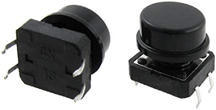 X-DREE 20 kom trenutni taktilni prekidač 12 x 12 x 12mm 4-pinski DIP w okrugla kapa (prekidač de pulsador