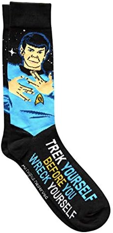 STAR TREK Spock Trek sebe pre nego što se uništite muške čarape za posadu 2 par paket