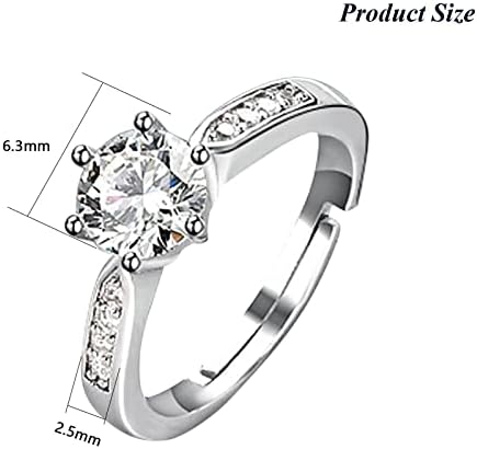 2023 novi ženski Platirani Bakarni cirkonski prstenovi modni prstenovi za nakit okrugli rezani pasijans