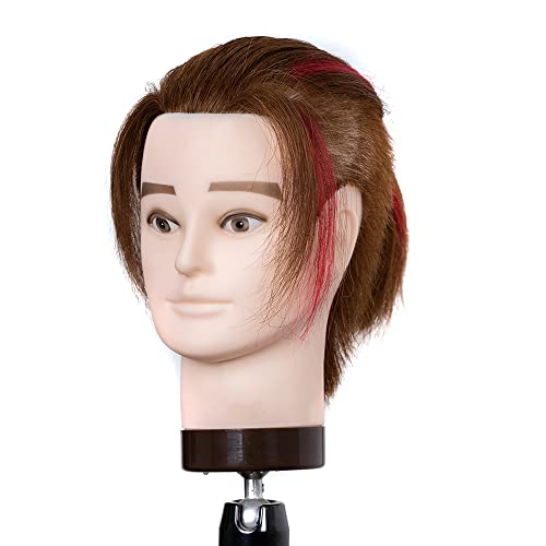 Muška glava manekena sa frizurom za obuku ljudske kose sa debelom frizerom Manikin Head Doll Head za