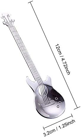 NBSXR 10pcs gitara od nehrđajućeg čelika kafe, zrcalo polirano, izdržljiva i netoksična kašika šećera za