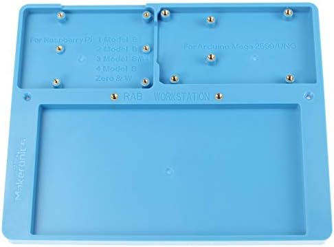 Makeronika 7 u 1 plavi držač Rab za maline PI | Arduino | Bludbosna ploča, osnovna ploča s gumenim nogama
