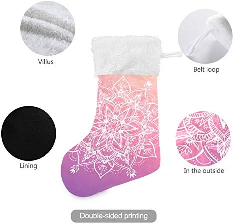 Alaza Božićne čarape Bijela mandala Tie Dye Classic Personalizirani Veliki ukrasi za skladištenje za obiteljski