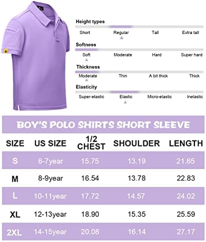 Secood Boys kratki rukav Pique Polo majice Summer Ležerne prilike za 6-16 godina