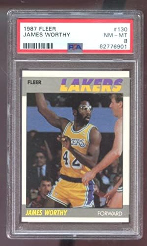1987-88 FLEER 130 James Worth PSA 8 Ocjenjivačka košarkaška kartica NBA 87-88 1987-1988 - nepotpisane