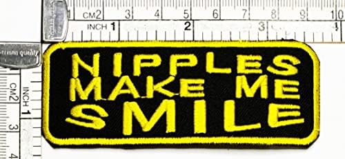 Kleenplus bradavice Make Me Smile vezeno gvožđe na zakrpama Slogan riječi značka tkanina naljepnica torba