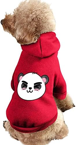 Slatka panda medvjed lice Jednodijelni pas kostim za kućne ljubimce odjeću sa šeširom za kućne ljubimce