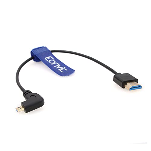 Eonvic 2.1 HDMI 8K HDMI musko u desni kut Micro HDMI muški kabel velike brzine ekstenderski kabel za Canon