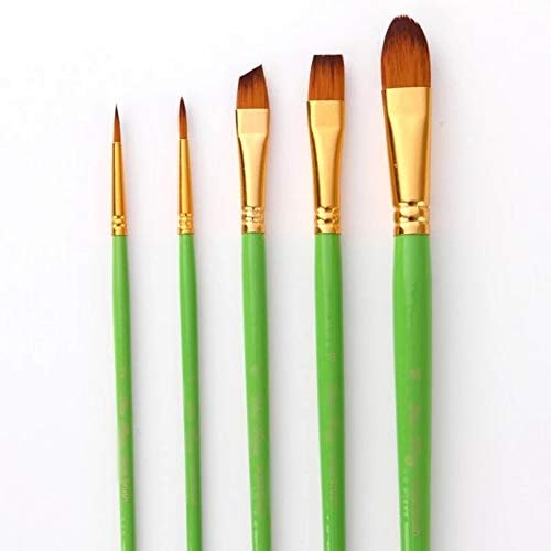 WXBDD 5pcs / lot akvarel patterbrush set Drvena ručka najlonska četkica za boju olovka Profesionalno ulje
