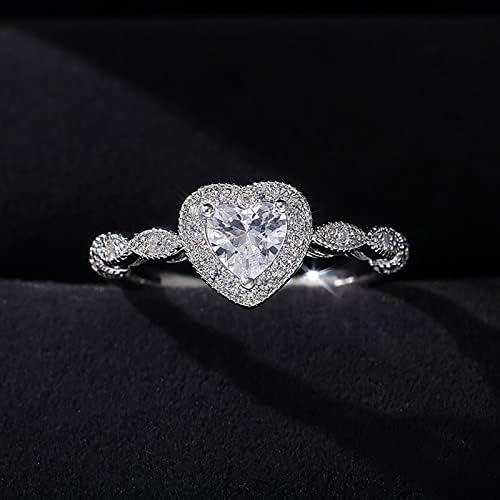 2023 NOVO Svijetli Ljubav cirkon ring okruglog bijelog kamena nakit modni nakit angažirani prsten ženski