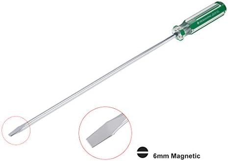 Uxcell magnetni 6 mm odvijač sa prorezom sa 10-inčnim krom vanadijum čeličnim osovinama