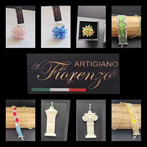 Artigiano Fiorenzo Ring Woman Perles Glass Crystal Italija Handmade-Anillo Vidrio- Collezione Esodo sul
