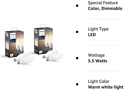 Philips Hue White B39 E12 sveća sa Bluetooth-om, Hue Hub kompatibilno, 4 sijalice