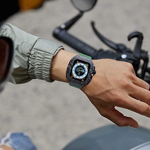ZEDEVB luksuzni modifikacijski komplet za Apple Watch 8 ultra 49 mm futrola od gumenog remena za fluore