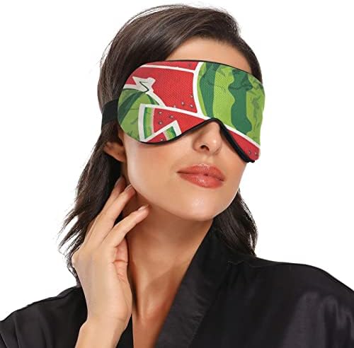 Unisex Sleep maska ​​za oči Ljeto-ukusna-lubenica noćna spavaća maska ​​Komforna zaštita za spavanje očiju