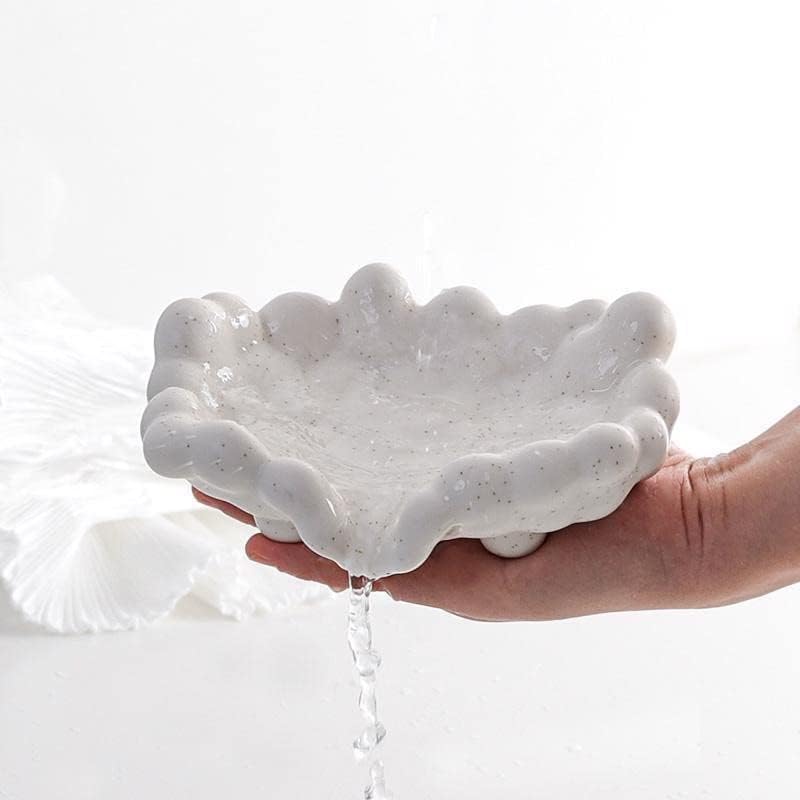 Keramičko sapun, samo za odvod držač za sapun za sapun za kupaonicu i tuš jednostavno čišćenje, oblik oblaka