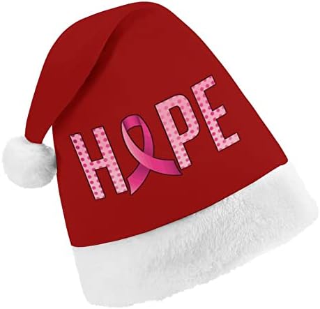 Rak dojke svijest nada Božić šešir meka pliš Santa kapa Funny Beanie za Božić Nova Godina svečana zabava