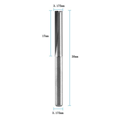 FTVOGUE 3.175 mm 1 8 End Mill CNC glodalica dvostruka ravna žljebova pakovanje alata za sečenje od 10, glodalica