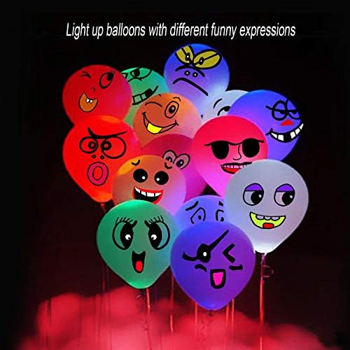 Baloni LED party s asortiranim emojim bljeskajućim bojama svjetlo 10 pakovanja za dječji rođendan božićni