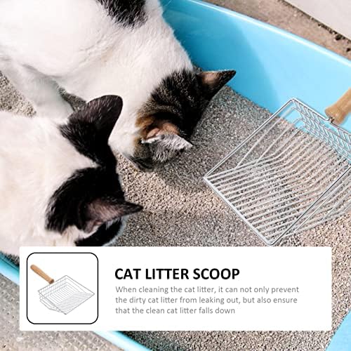 GANAZONO Metal Pooper Scooper od nerđajućeg čelika Scoop za mačke: Scooper za smeće Sifter Scoop sa čvrstom