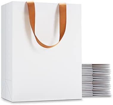 Bijele poklon torbe Bulks, YACEYACE 20kom 8x4.25 x10 poklon torbe srednje veličine bijele poklon torbe sa