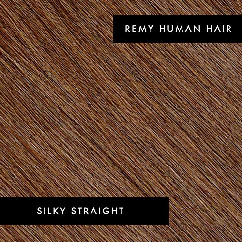 Skinny Weft Clip-In hair Extensions by Everlong, Thin Silicone Pressed Wefts, Premium Remy Human Silky ravna