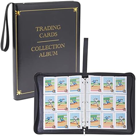 9 džepna kožna fascikla sa 3 prstena za Bejzbol, igre i sportske kartice, 20 stranica, drži 360 karata