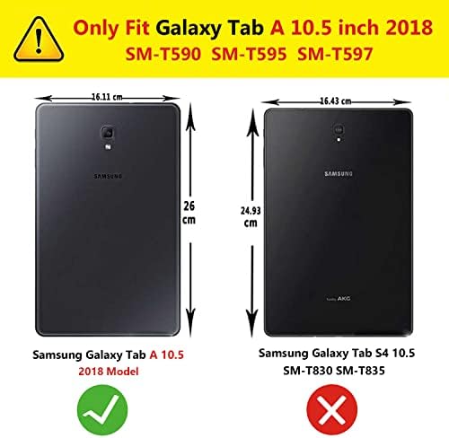 Case za Samsung Galaxy Tab A2 10,5 inča 2018, rotirajuće stalak za rotiranje od 360 stupnjeva Smart zaštitni