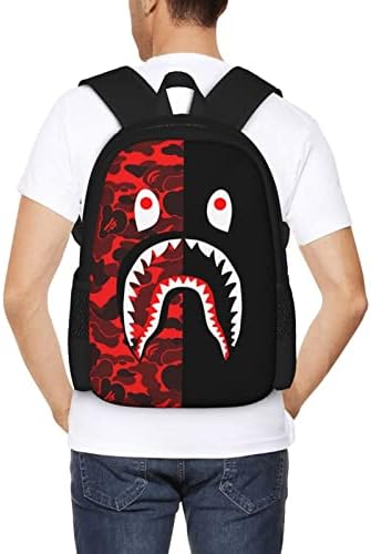Akmask 17inch ruksak s morskim psima crveni maskirni 3D print backpad laptop lagani casual Daypack Bookbag