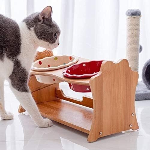 Defaus CAT Food Bowl slatki kućni ljubimci Dvostruka posuda za mačku mačja hrana za vodene hrani za dovodni
