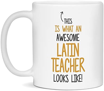Awesome Latin Teacher Šolja-Awesome Latin Teacher Poklon, 11-Unca Bijeli