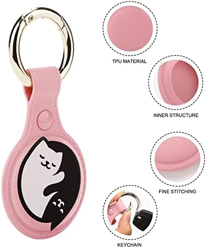 Yin i Yang slatka mačke držač za AirTag ključ prsten TPU zaštitni poklopac Slučaj Locator oznaka za novčanik