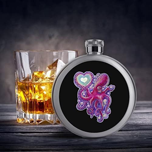 Octopus Love Premium 5 oz Hip tikvica Liquor Nerđajući čelik džepni prenosivi vino boce za piće vjenčanje