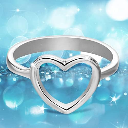 Jednostavno Galvanizacija Ljubav Srce Dijamantski Prsten Dame Nakit Zaručeni Prsten Veliki Prstenovi