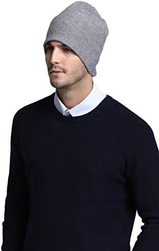 RIONA Muška 100 australijska Merino vuna pletena kapa kapa zimske tople kape za glavu