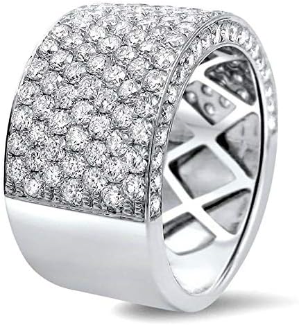 Ploy Pailin Žene 925 Srebro 5.1 CT Topaz Micro Pave ledeni vjenčani prsten od dragog kamenja