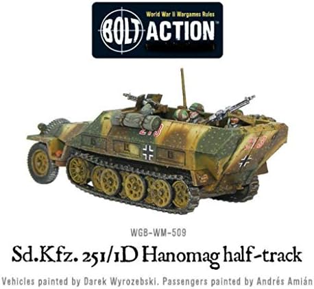 SD.Kfz 251/1 Ausf D Hanomag njemački Polugusjek 1:56 komplet plastičnih modela Wargaming vojske iz Drugog